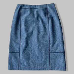 Harve Benard Wool Blend  A Line Midi Skirt